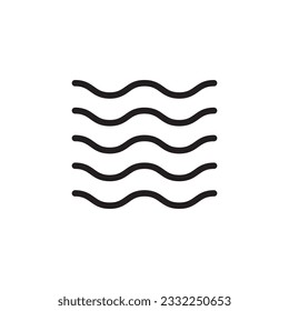 Wave vector icon. Waves flat sign design. Sea waves symbol pictogram. UX UI icon