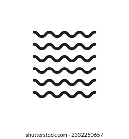 Wave vector icon. Waves flat sign design. Sea waves symbol pictogram. UX UI icon
