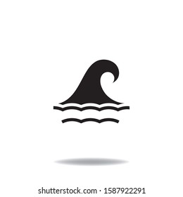 Wave vector icon, web design element