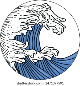 wave vector illustration. Concept for print, logo, web design