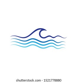 Wave Vector Illustration Icon  Template