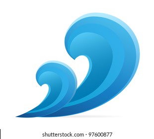 Wave. Vector illustration on white background