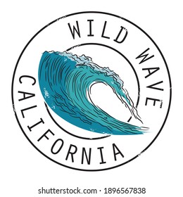 Wave Vector Illustration, Perfect For Bwch House Logo, Surfing School And Club Logo, Also Tshirt Design