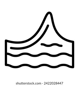 Wave Vector Line Icon Design