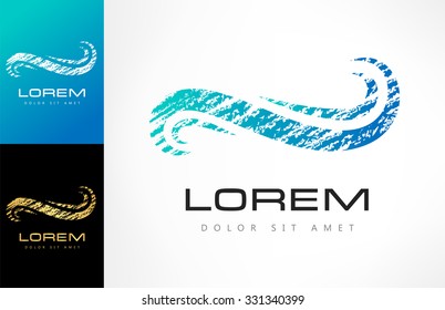 Wave vector logo. Business Icon.