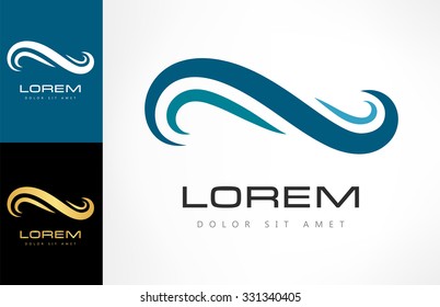 Wave vector logo. Business Icon.