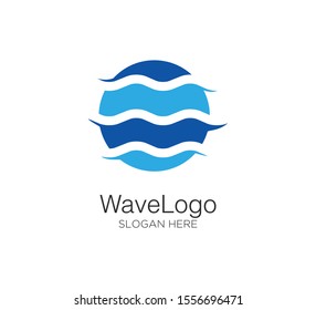 wave vector logo concept design template