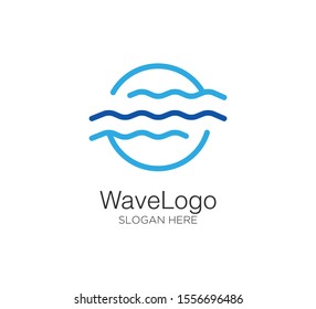 wave vector logo concept design template