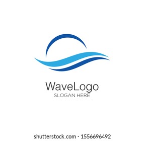 wave vector logo concept design template