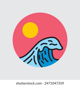 WAVE vector logo design, suitable use as icon, symbol and element design