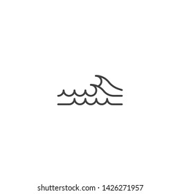 Wave vector logo icon template