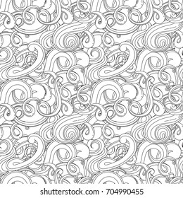 Wave vector seamless pattern. Curves. Nice pattern model.