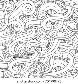 Wave vector seamless pattern. Curves. Nice pattern model.