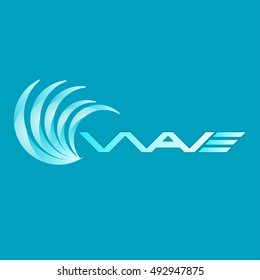 Wave vector symbol. Business Icon. Water logo abstract design template. Aqua icon. Surf spor logotype concept.