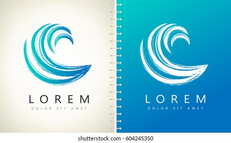 Wave vector symbol. Business Icon.