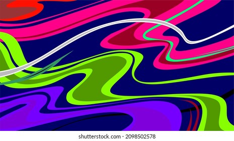 vector de onda de varios colores en la capa azul