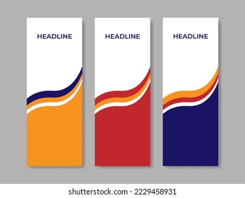 wave vertical banner business collection 