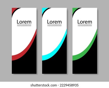 wave vertical banner business collection 