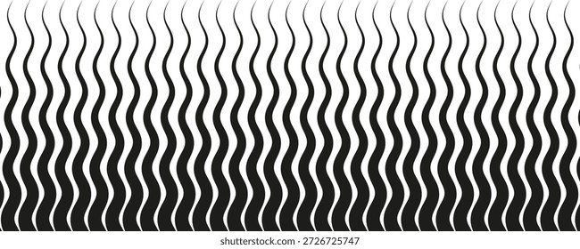 Plano de fundo de retículo de meio-tom de gradiente vertical de onda. Plano de fundo linear de transição monocromática
