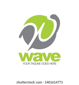 Wave (W) Logo Design Concept