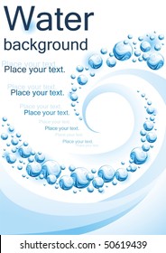 Wave. Water background. Vector illustration.