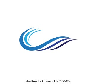 wave water beach logo