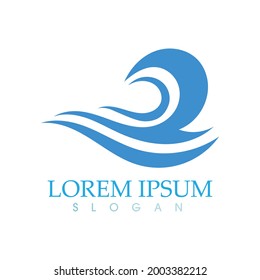Wave Water Beach Logo Symbol, Vektorgrafik 