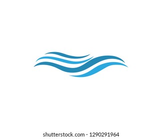 Wave water beach logo vector