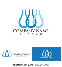 Vector del logotipo de la playa de agua de onda