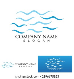 Vector del logotipo de la playa de agua de onda