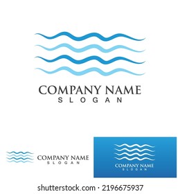 Wave water beach logo vector