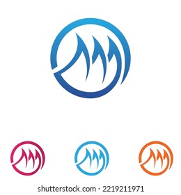 Wave water beach logo vector