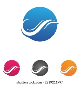 Wave water beach logo vector