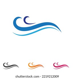 Vector del logotipo de la playa de agua de onda