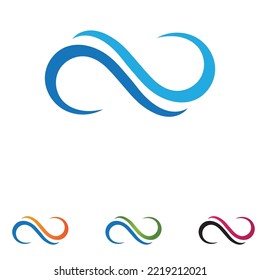 Wave water beach logo vector