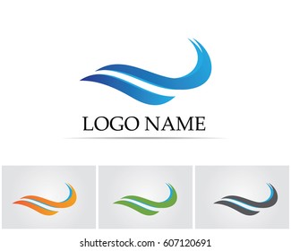 Wave water blue logo