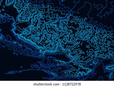 Wave water contour line ocean 