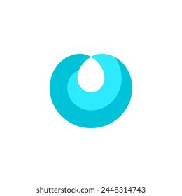 diseño de Vector de logotipo de icono de caída de agua de onda