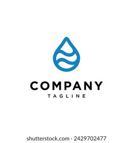 Wave Water Drop Logo Symbol Vektor-Vorlage.eps