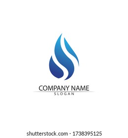 diseño de ilustraciones de vectores con logotipo de caída de onda y agua