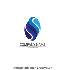 diseño de ilustraciones de vectores con logotipo de caída de onda y agua