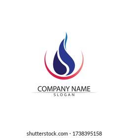 diseño de ilustraciones de vectores con logotipo de caída de onda y agua