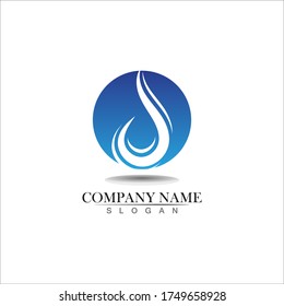 diseño de ilustraciones de vectores con logotipo de caída de onda y agua