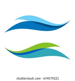 Wave Water Element Logo Template Illustration Design. Vector EPS 10.