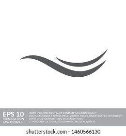 wave water icon flat vector template