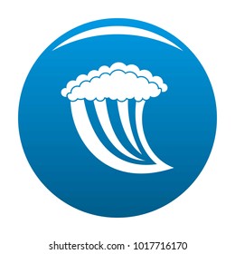 Wave water icon vector blue circle isolated on white background 