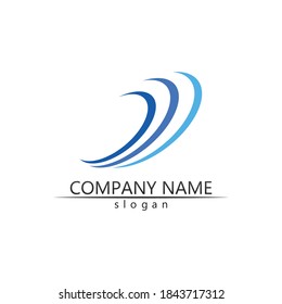 wave and Water wave icon vector illustration design logo