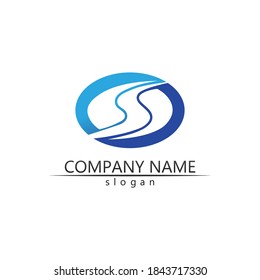 wave and Water wave icon vector illustration design logo