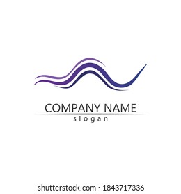Wave- und Water-Wave-Symbol, Vektorgrafik-Design-Logo