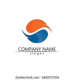 wave and Water wave icon vector illustration design logo